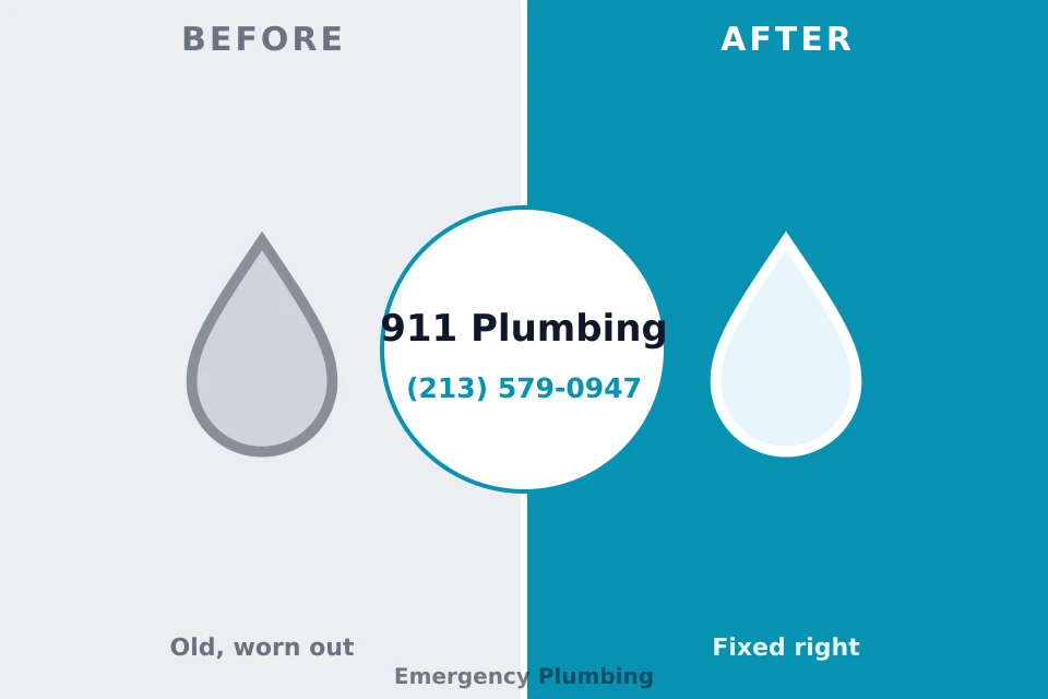 Before and after: plumbing repair Millington, TN
